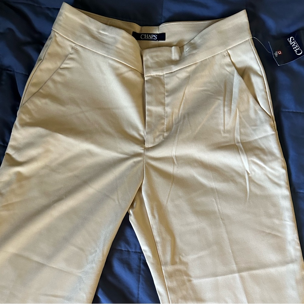 Chaps beige wide leg pants size 4